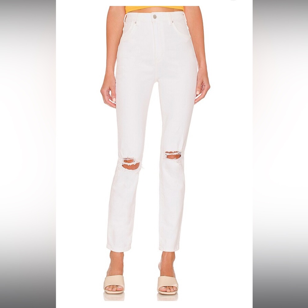 Rollas Dusters White High Rise Jeans NWT